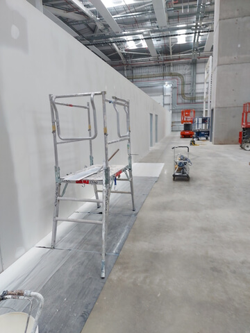 painting a tv studio production area